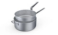 12-quart aluminum fryer with perforated basket and plated handle