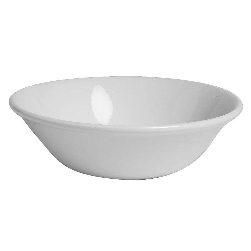 White porcelain serving bowl, 6.5 inch diameter with 16 oz capacity