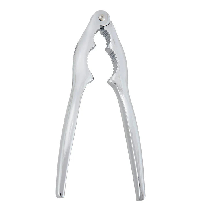 Zinc alloy seafood cracker, 6 inches long, natural silver finish